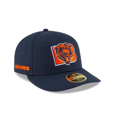 Blue Chicago Bears Hat - New Era NFL Logo Mix Low Profile 59FIFTY Fitted Caps USA1792468